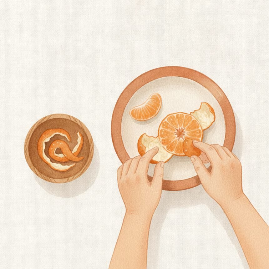 Éplucher une mandarine