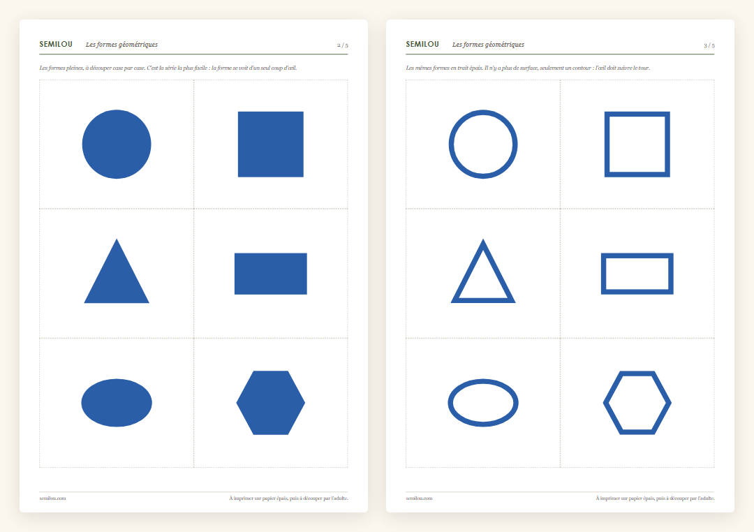 Aperçu des planches Die geometrischen Formen